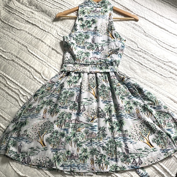 Tori Richard Aloha Toile Mimi Dress - Picture 2 of 12